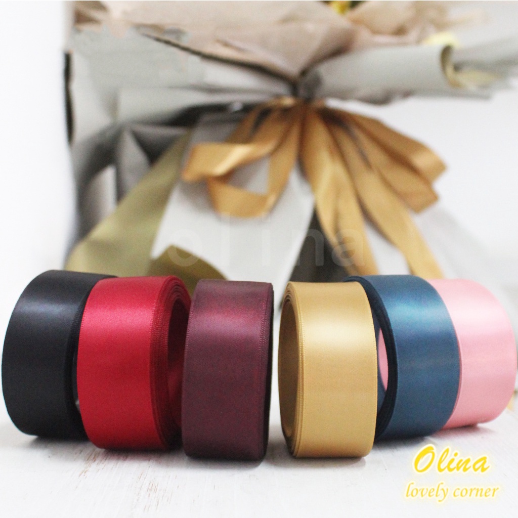 Cuộn dây ruy băng chiều dài 5m nhiều màu tùy chọn dành cho trang trí hộp quà