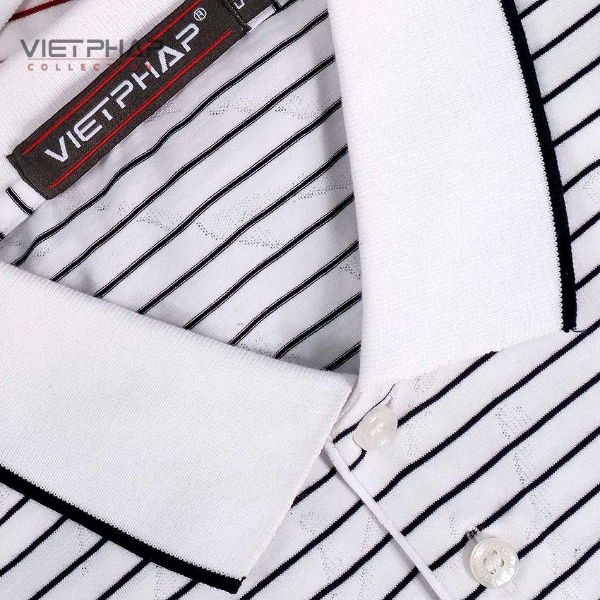 [Qùa Tặng Dh600k] Áo Thun Dệt Kim Nam Trung Niên Tay Ngắn Có Cổ 17141 Việt Pháp. 100% Cotton Siêu Thấm Hút, Cực Mềm Mịn