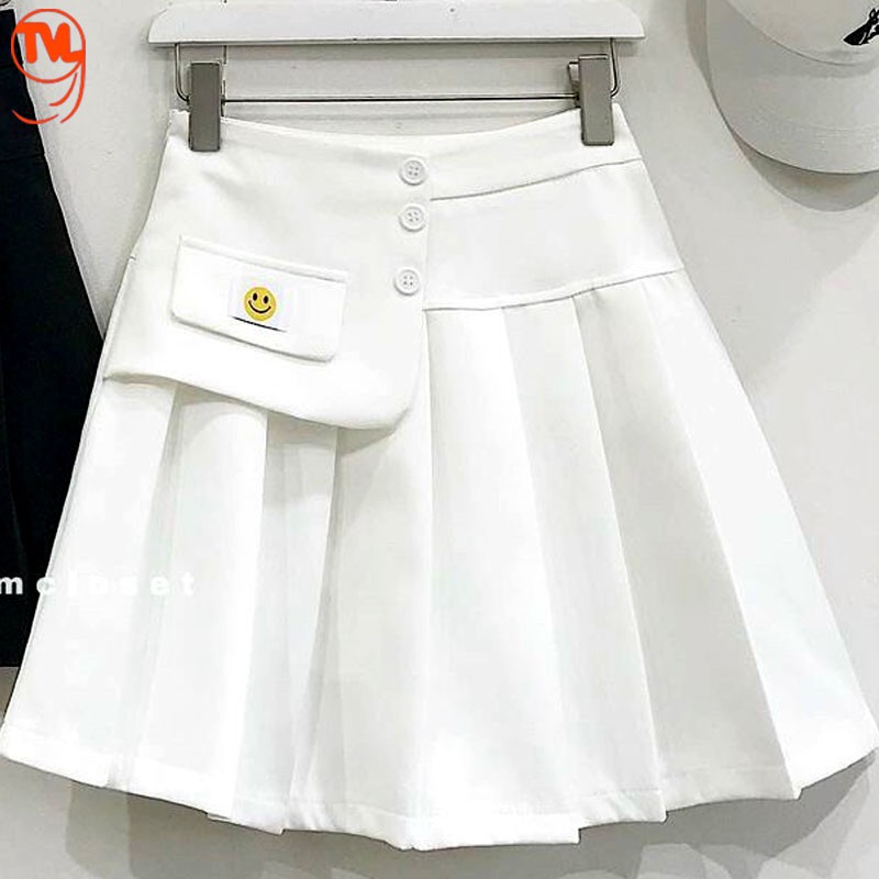 Chân váy tennis TV1999, váy mặt cười xếp ly cạp cao có khóa cạnh  hai màu trắng, đen chất liệu tuyết mưa cao cấp dày dặn | BigBuy360 - bigbuy360.vn