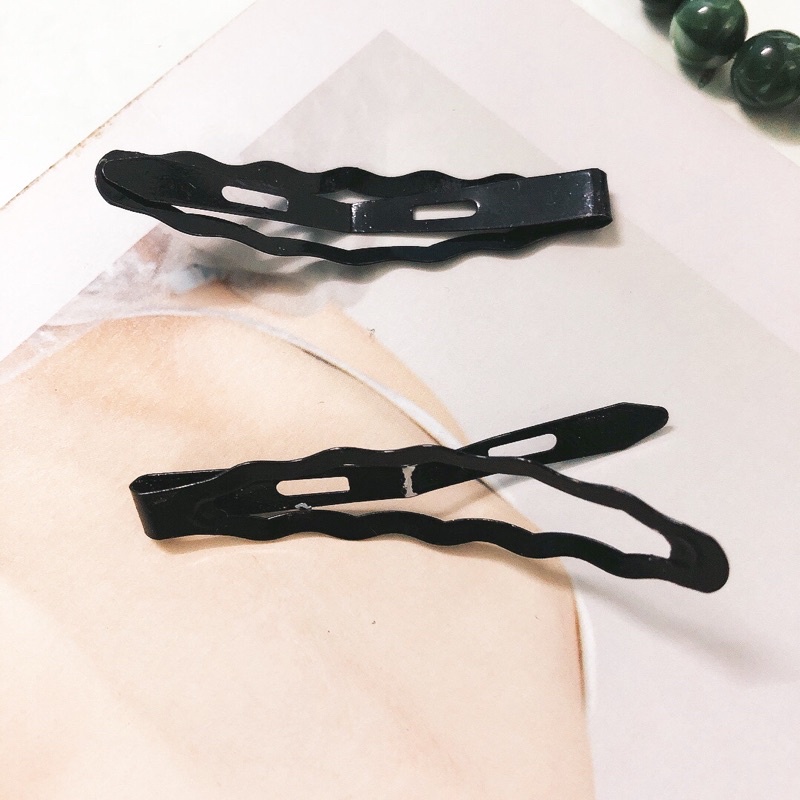 Set 2 kẹp mái bấm gợn sóng cho nữ