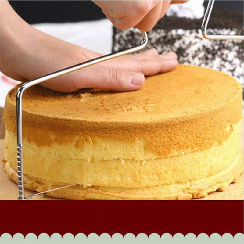 JOSMOMO Dao làm bánh bằng thép không gỉ có thể điều chỉnh dây đơn và đôi