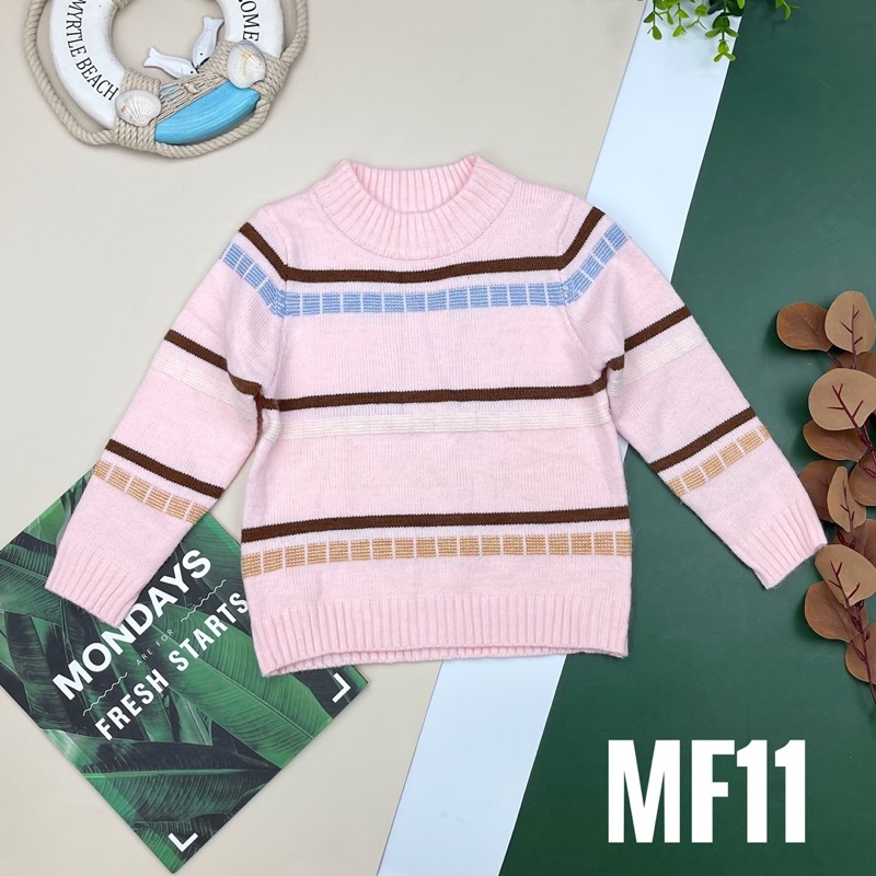 áo len bé trai, bé gái, kẻ màu, khủng long. Size 100-140, cho bạn 13-30kg