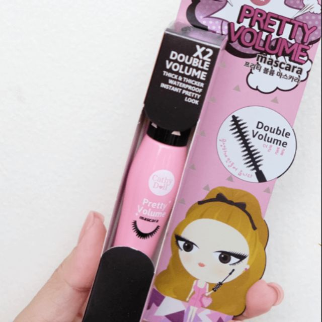 Mascara Dài và Dày Mi CATHY DOLL Pretty Volume x2 Double - Thái Lan