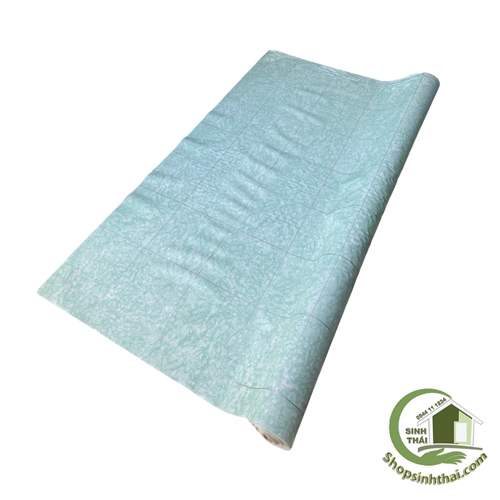 Thảm simili lót trải sàn giả đá hoa cương màu xanh ngọc - thảm nhựa pvc - 1m² - khổ 1m