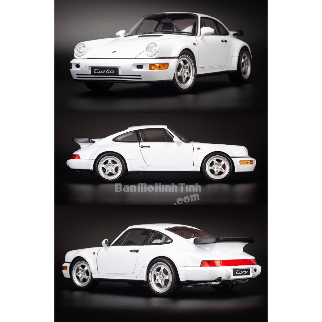 Mô hình xe Porsche 964 Turbo 1:18 Welly White