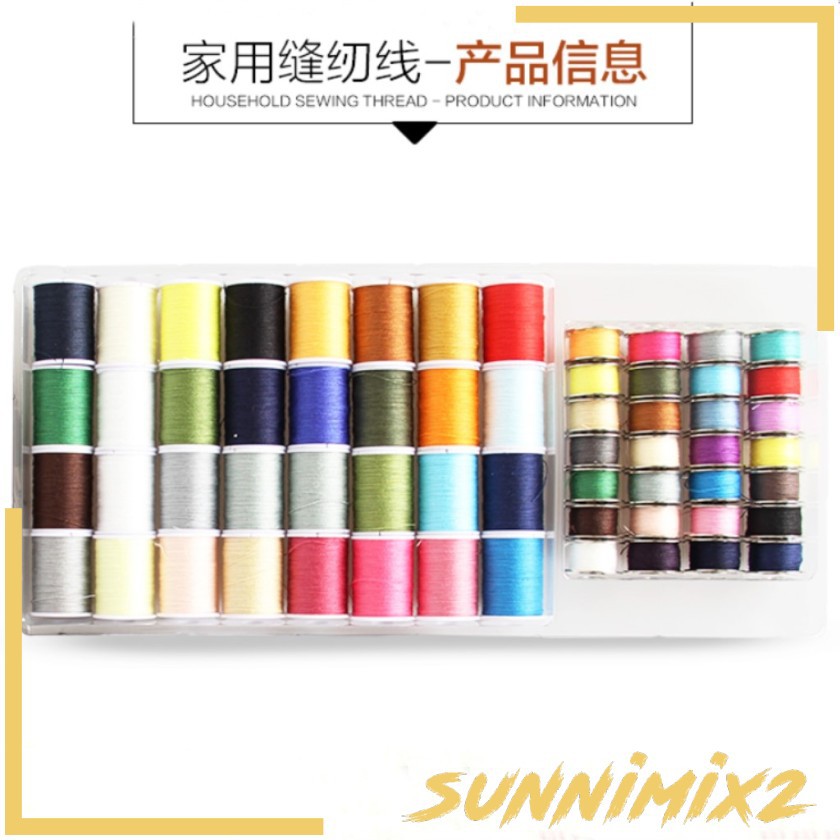 Set 60 Cuộn Chỉ POLYESTER Nhiều Màu Sắc Cho Máy May