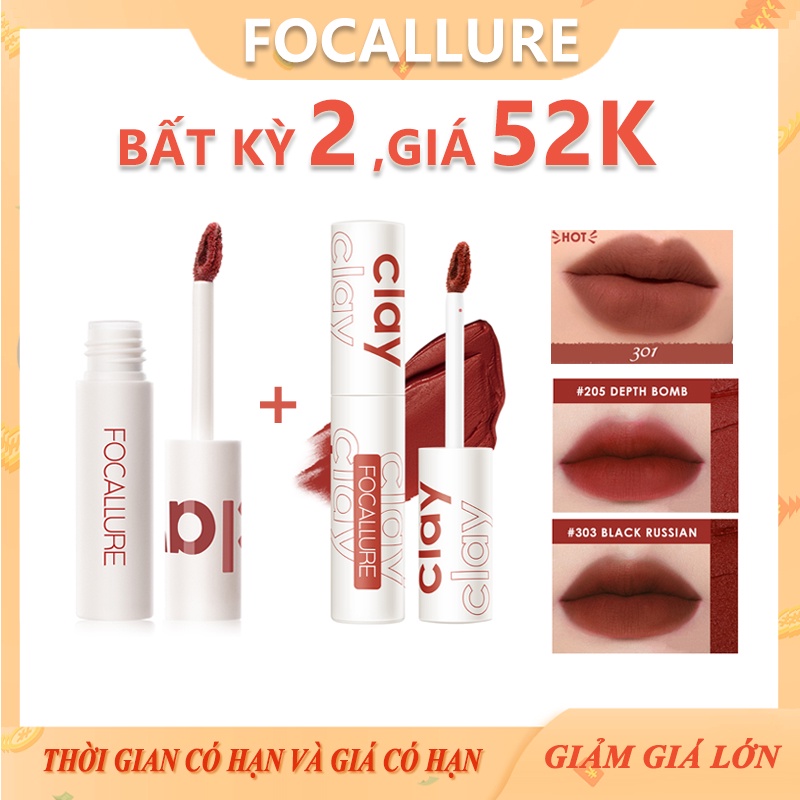 Son Môi Focallure Nhung Mịn Chất Nhung Lì Mượt Mà Son Kem