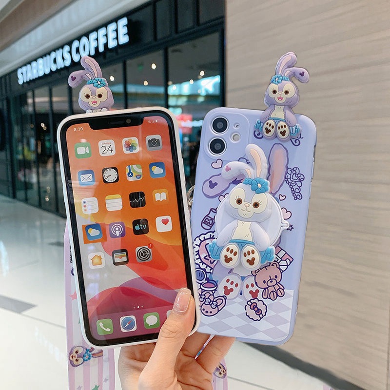 Ốp Điện Thoại Mềm Hình Stella Có Gương Soi Cho OPPO A78 A93 A3S A5S RENO 8T 2F 5 A15 S A96 A76 A94 A54 A74