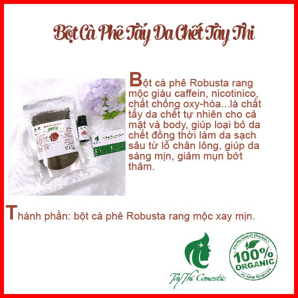 Bột Cà Phê Xay Mịn Tẩy Da Chết Tây Thi Gói 100 Gram