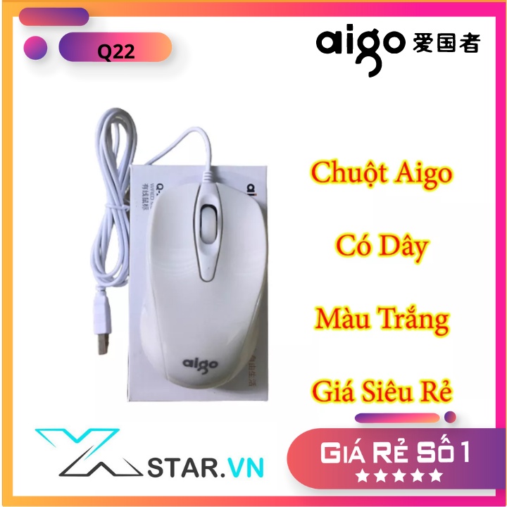 Chuột máy tính có dây Aigo - Chuột có dây văn phòng chất lượng tốt giá rẻ bảo hành đổi mới trong 6 tháng-sieuthipkgiare