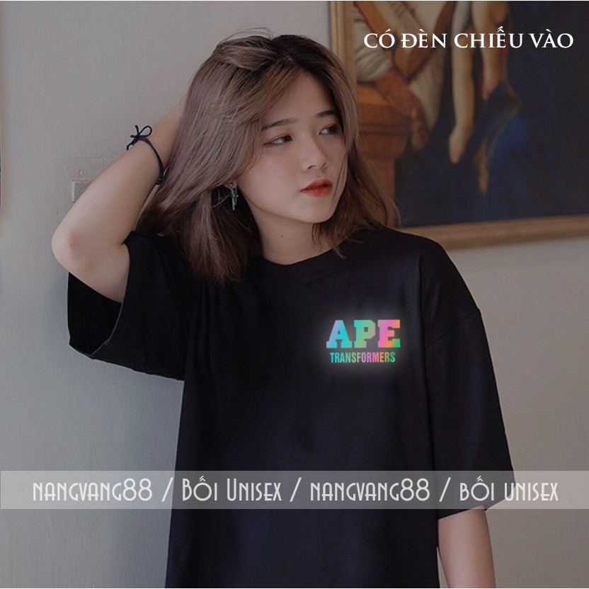 Áo xịn xò Tay lỡ APE TRANFORMER Phản Quang 7 Màu