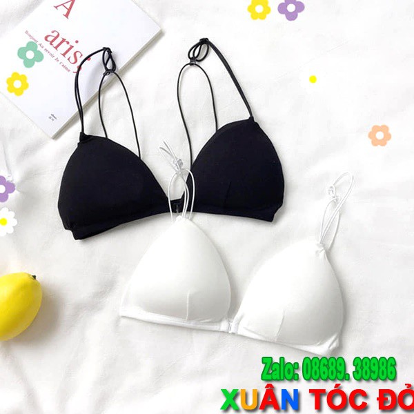 SỈ ZALO RẺ HƠN NHIỀU_ Áo Bra Cài Trước Đen Trắng Dây Mảnh B022