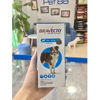 Thuốc Bravecto -viên nhai có tác dụng điều trị các bệnh viêm da, ghẻ Demodex, ký sinh trùng trên da chó(20kg-40kg)