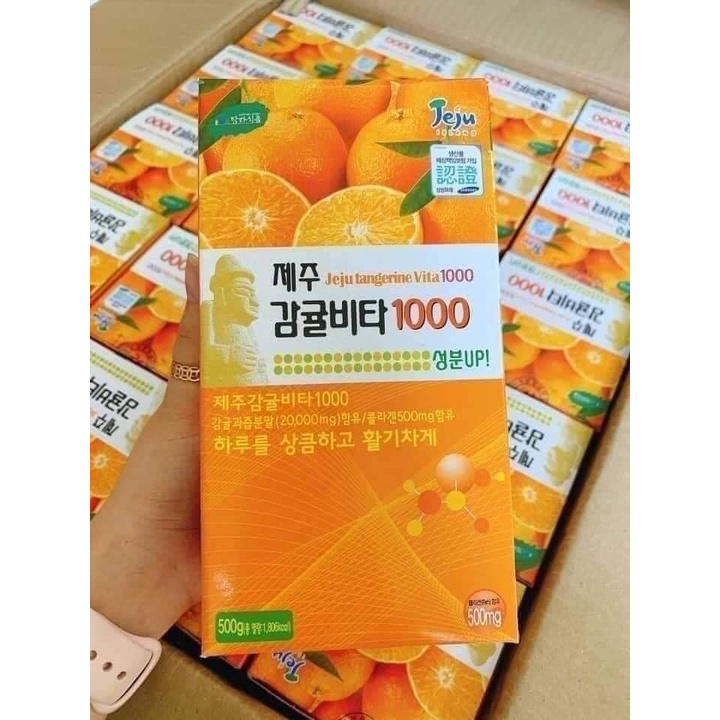 LOẠI NGON- Kẹo vitamin C nguyên chất từ cam đảo JEJU nội địa Hàn Quốc 500g