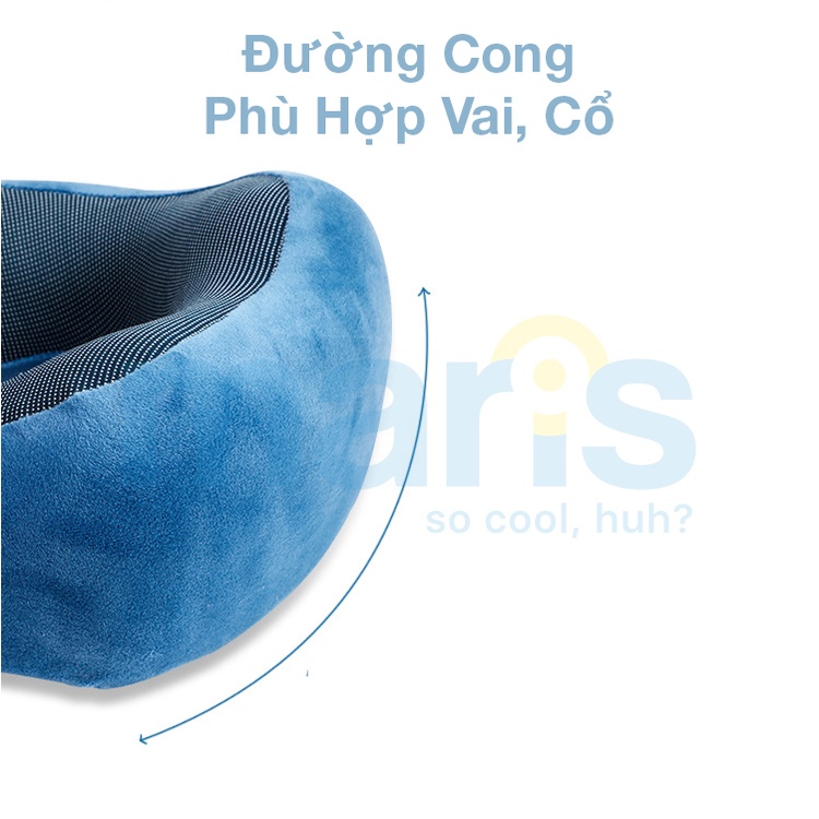 Gối Chữ U Cao Su Non MARIS Mr - 201 Thiết Kế Tiện Dụng Size 28 x 25 x 13 Cm, Gối Kê Cổ Cao Su Non
