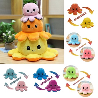 Đồ chơi bạch tuộc nhồi bông mặt cảm xúc có thể lật mặt 30cm/40cm