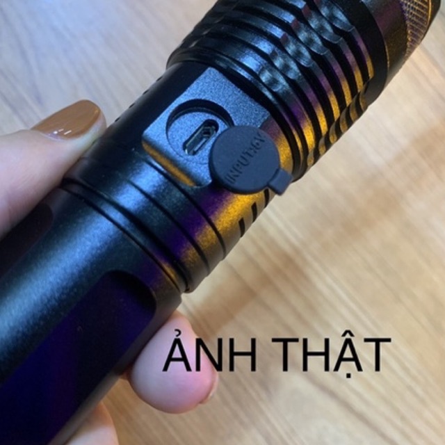 Đèn Pin Siêu Sáng XHP50 Chống Nước Zoom Xa Gần