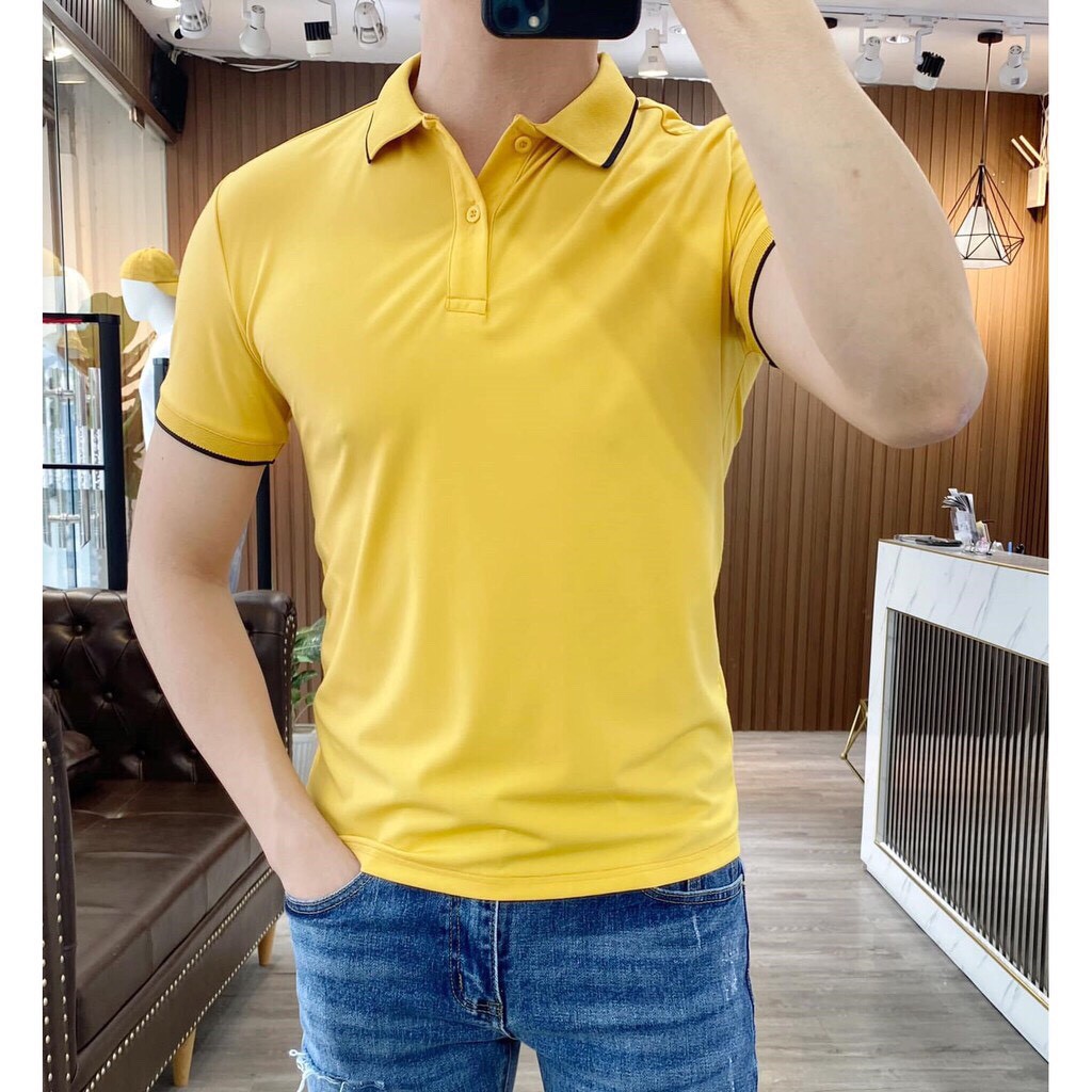 Áo thun nam có cổ polo tay ngắn vải trơn giá rẻ Áo Polo nam ngắn tay cổ bẻ Viền Tay LAP009 | BigBuy360 - bigbuy360.vn