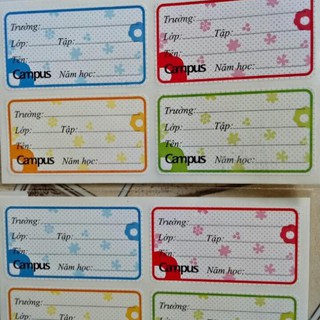 18 nhãn vở campus 6k