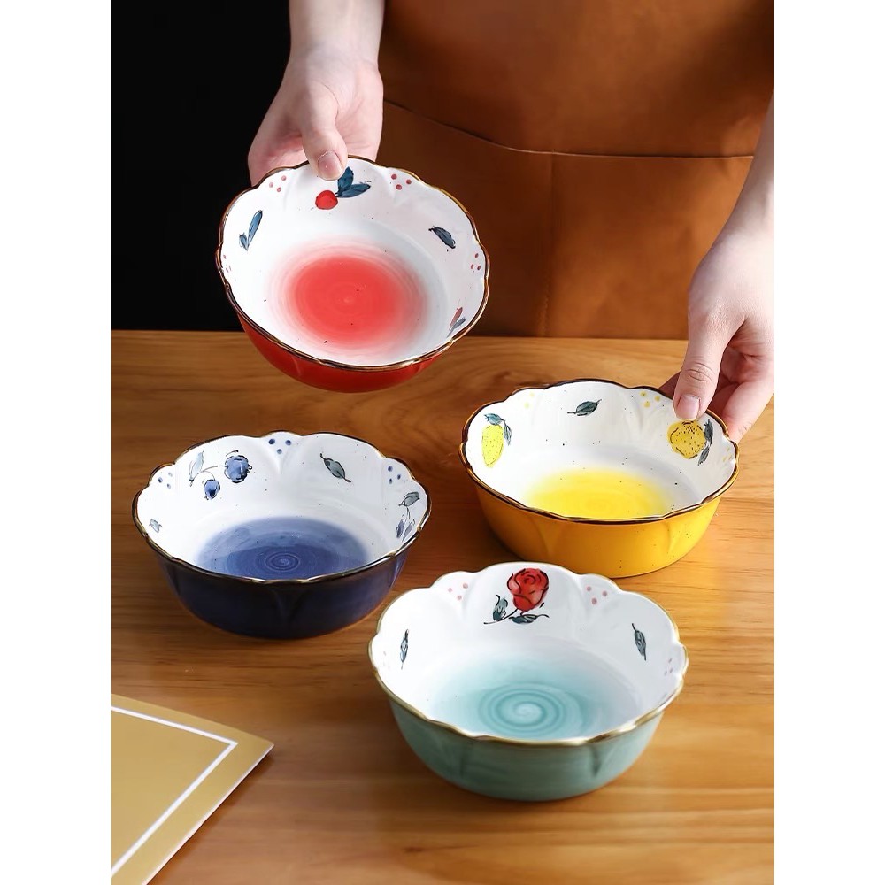 [Mã SKAMLTSM9 giảm 10% đơn 99K] Bát sứ viền cánh hoa