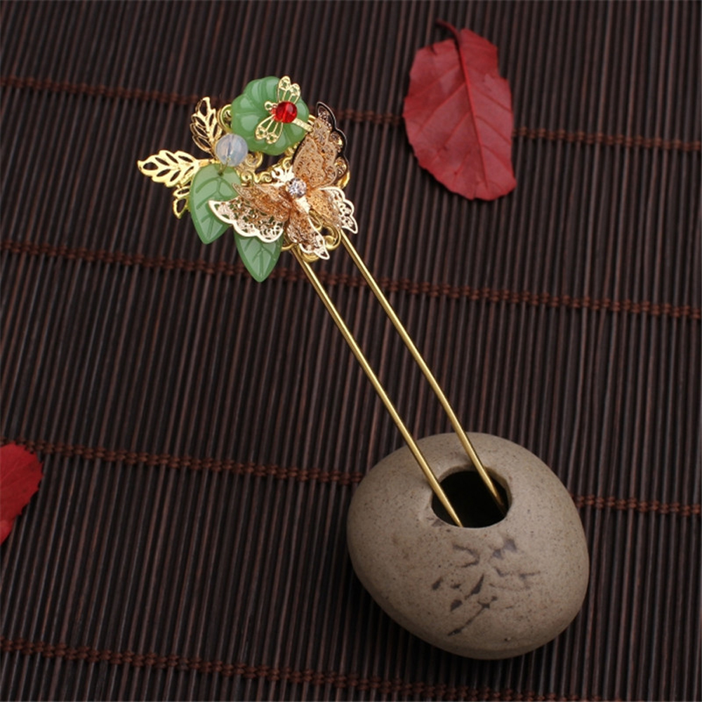 Trâm Cài Tóc Hình Hoa Và Bướm Phong Cách Vintage