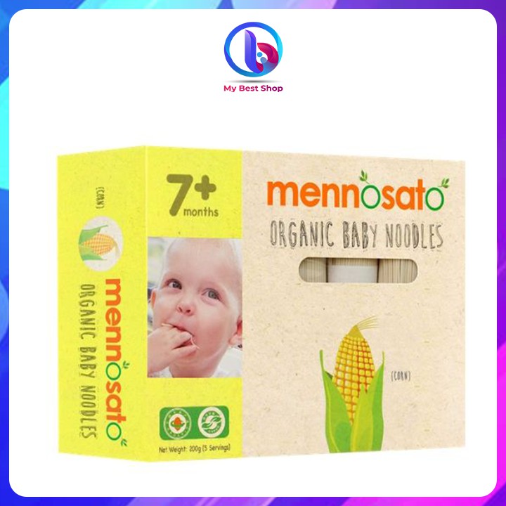 Mì Rau Củ Hữu Cơ Cho Bé Vị Bắp Ngô MenNoSato 200g - Xuất xứ Malaysia