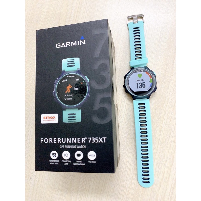 [New seal full box] - Đồng hồ GPS running watch Garmin Forerunner 735XT chống nước màu xanh mint bảo hành 1 tháng