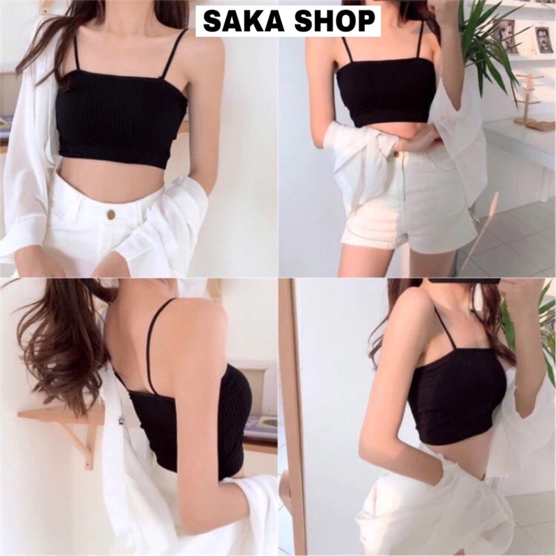 Áo bra 2 dây nữ cotton không gọng thoải mái nhiều màu sắc