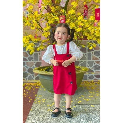 YẾM ĐỎ KÈM ÁO SIÊU CƯNG CHO BÉ GÁI 🥰🥰