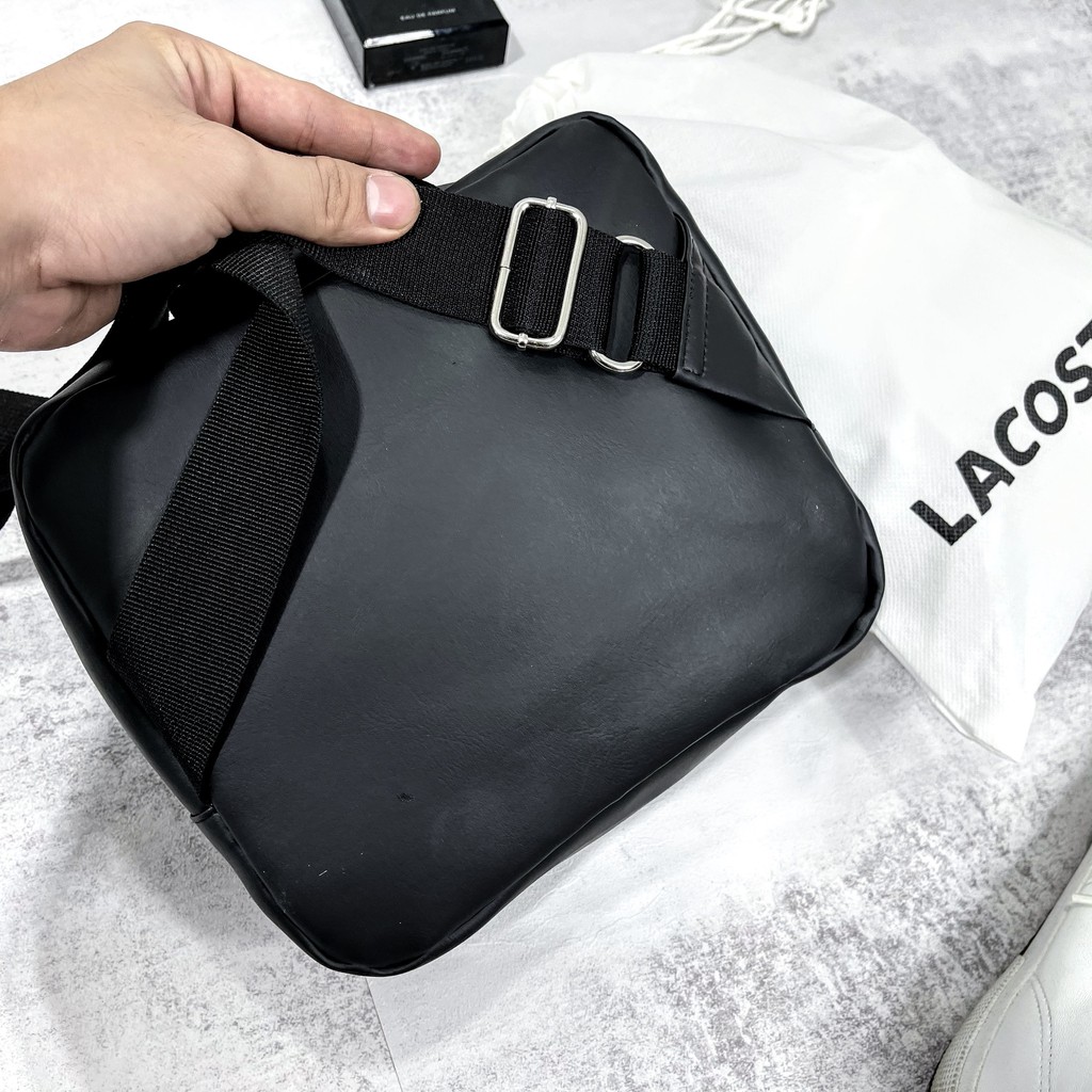 [BAO ĐỔI TRẢ] Túi chéo [LACOSTE] [FREESHIP] chất liệu da simili cty, nhiều ngăn tiện lợi