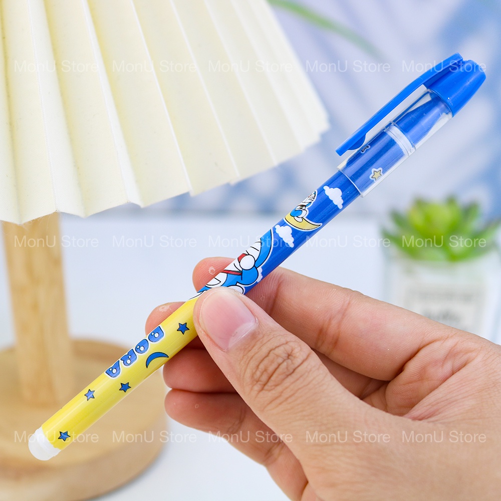 Bút bi nước, bút gel mực xanh có thể xóa được DORAEMON DOREMON dễ thương cute MON0340 TooYoo