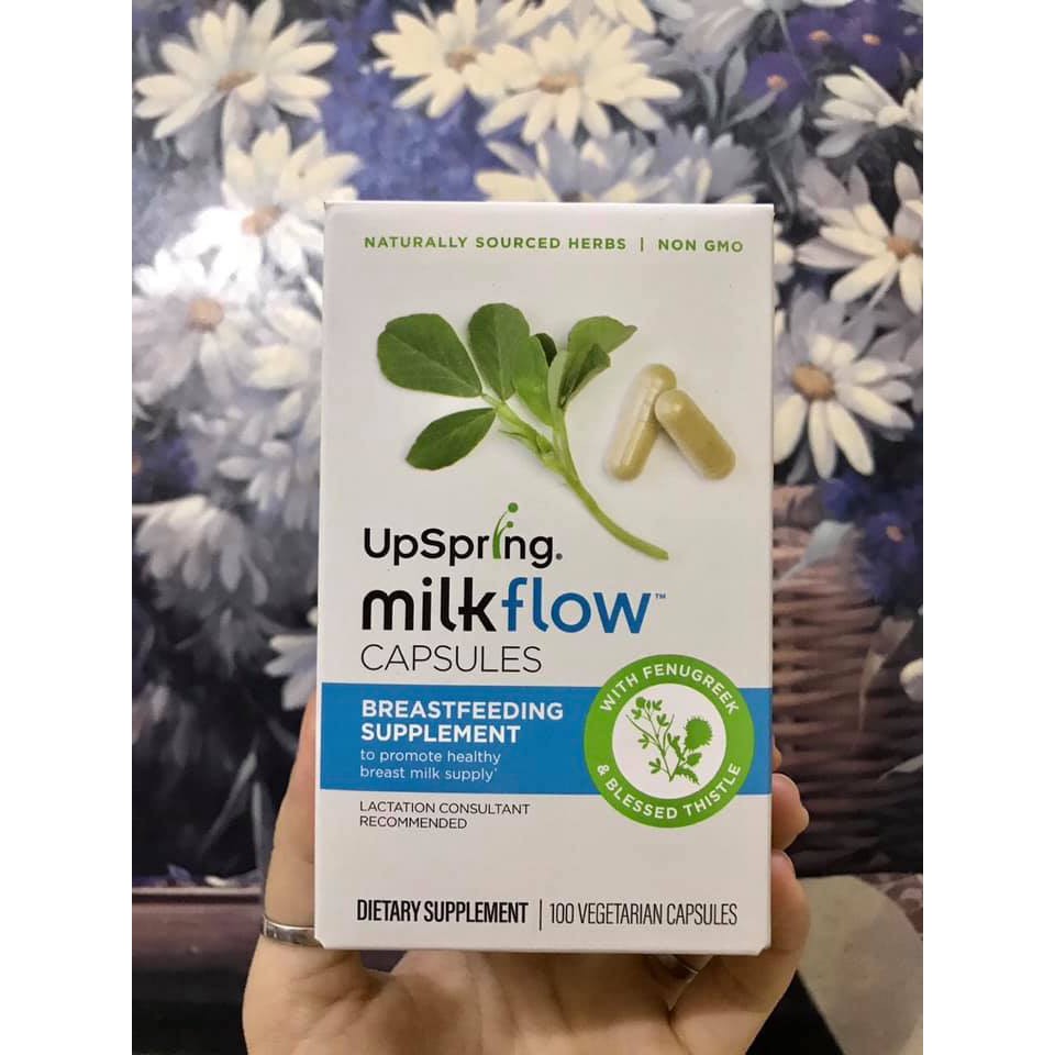 Viên uống lợi sữa Upspring Milkflow 100 viên của Mỹ