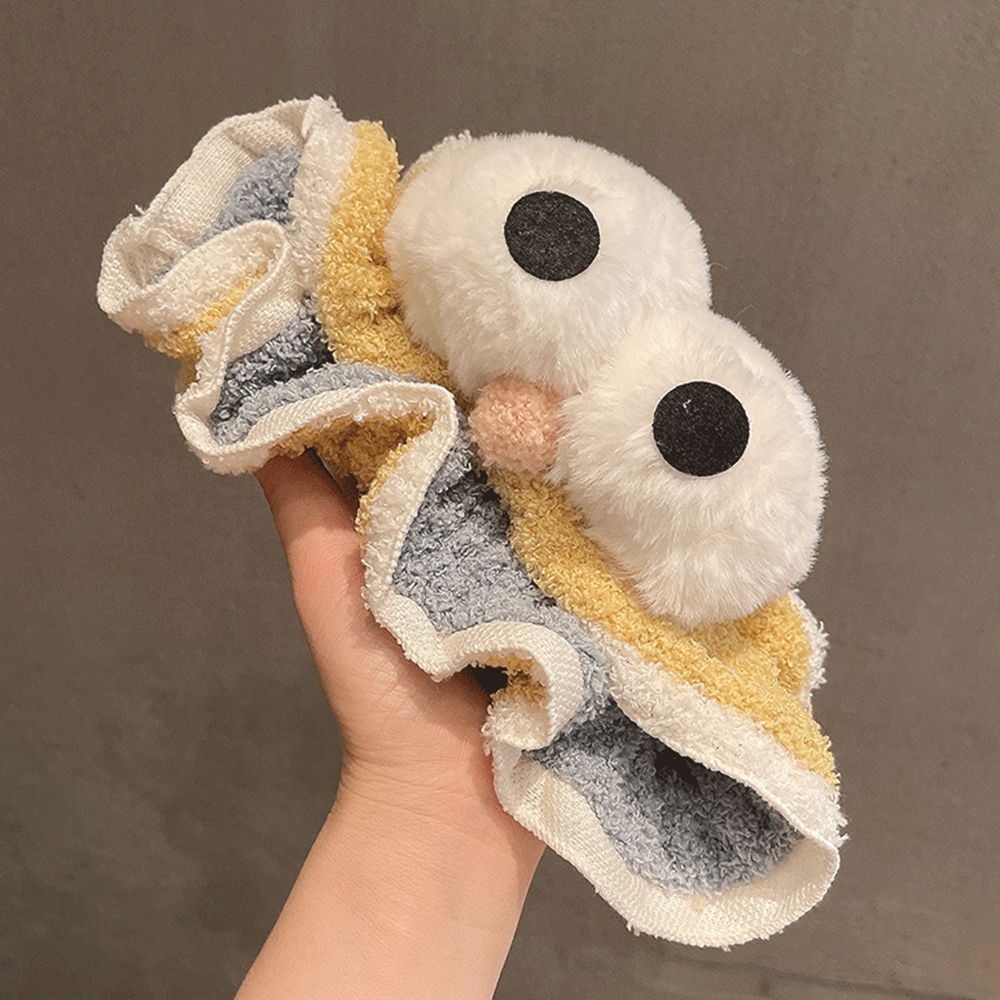 Băng đô cài tóc rửa mặt bằng vải bông mềm co giãn hình đôi mắt to dễ thương thời trang Hàn Quốc cho nữ