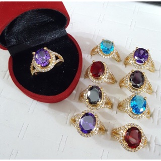 Nhẫn nữ đính hột mạ vàng 18k