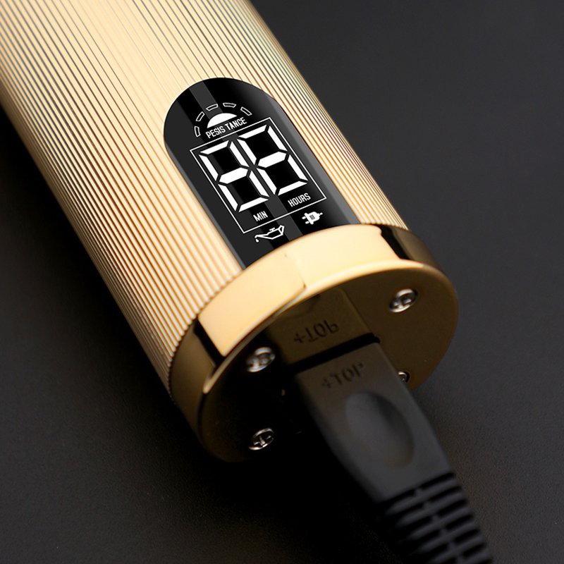 Tông đơ bấm viền vàng ánh kim công suất 6.5w có đèn LED pop barbers P800