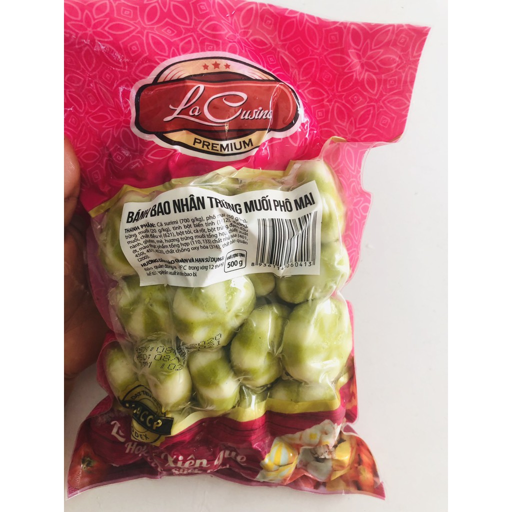 500g bánh bao thả lẩu Lacusina thơm ngon thập cẩm