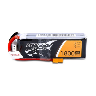 Pin tattu 1800mAh 45C 4S1P XT60 hàng chính hãng, tặng 1 jack chữ T