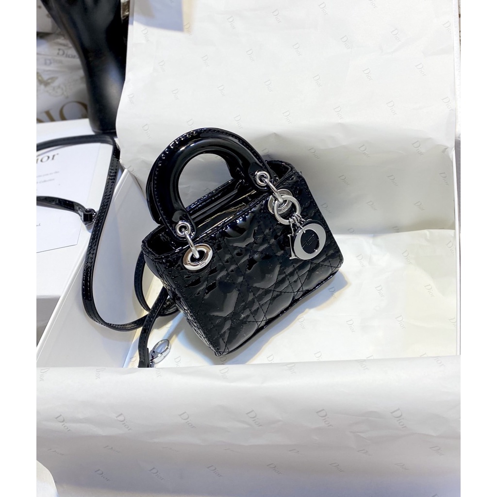 Túi Di Mini Size Da Bóng Tag Bạc FullBox Size 17