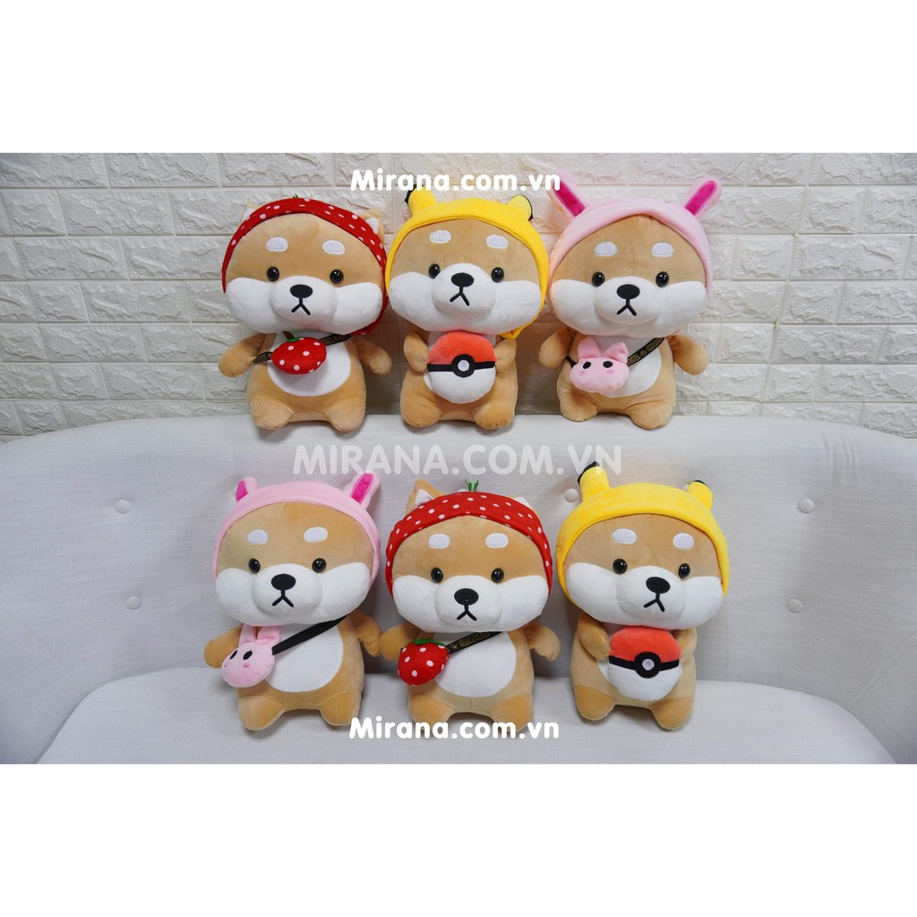 Gấu Bông Chó Shiba Đội Mũ