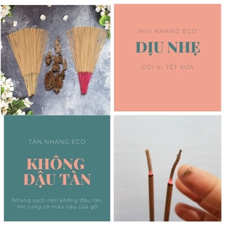 Nhang trầm hương Trầm Tín dòng Eco là nhang sạch có mùi dịu nhẹ, ít khói, hộp 50 gram dài 30cm và 40cm
