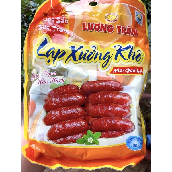 500gr lạp xưởng nhà làm nạc 80-90% sóc trăng ( hsd 6 tháng )