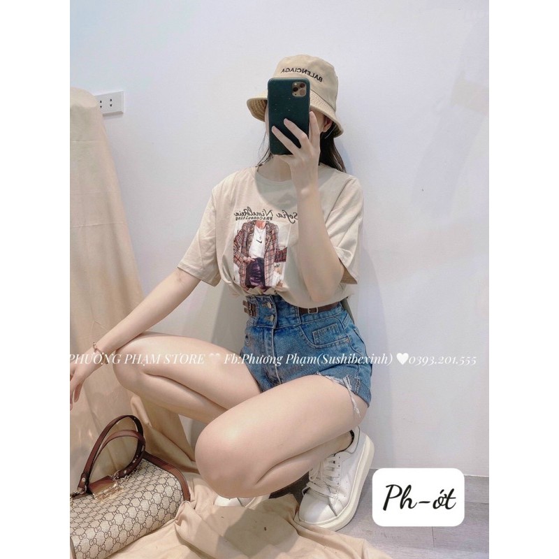 áo phông hình đính đá hàng chuẩn wendi QC | BigBuy360 - bigbuy360.vn