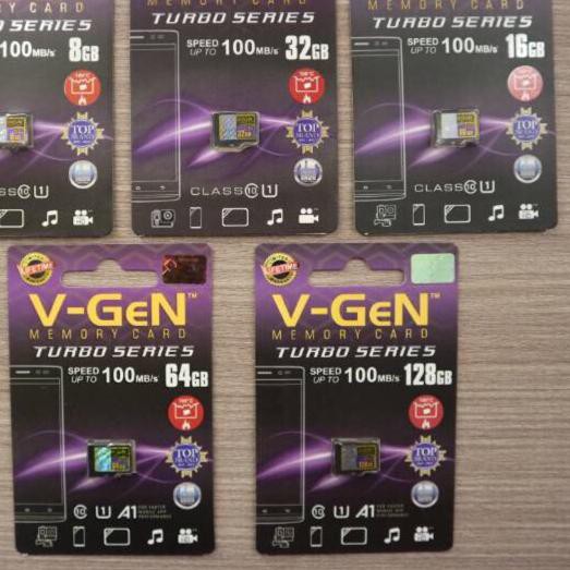 ➫ Thẻ Nhớ V-Gen 8gb class 10 Tốc Độ 100mb / s TURBO SERIES 100% Chính Hãng ♫