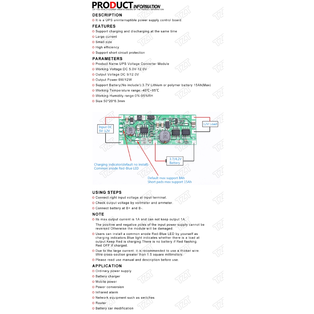 Mô-Đun Sạc Pin Lithium 5v-12v Sang 9v / 12v Cho 18650 Lithium | BigBuy360 - bigbuy360.vn