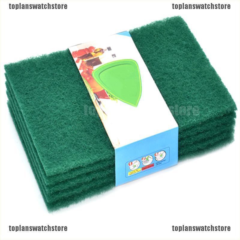 Bộ 5 Miếng Vải Lau Chén Đĩa Màu Xanh Lá Cây