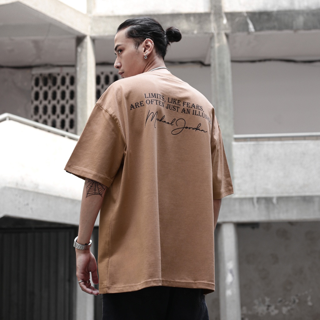 Áo Thun Michael Jordan Màu Nâu Hình In Sắc Nét Chất Liệu 100% Cotton Form Rộng Thoải Mái Unisex Nam Nữ | BigBuy360 - bigbuy360.vn