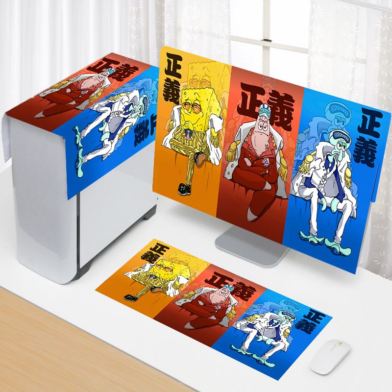 |Wmgjiaju22 Wmgjiaju20|Bộ 3 Tấm Vải Bọc Màn Hình lcd Máy Tính Chống Bụi in Hoạt Hình Đơn Giản Siêu Dễ Thương Bảo Vệ Toàn Diện