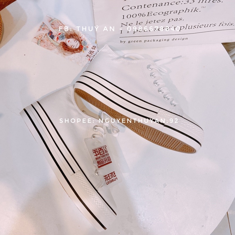 Giày thể thao độn đế 6cm ⚡️ANDUSTORE⚡️