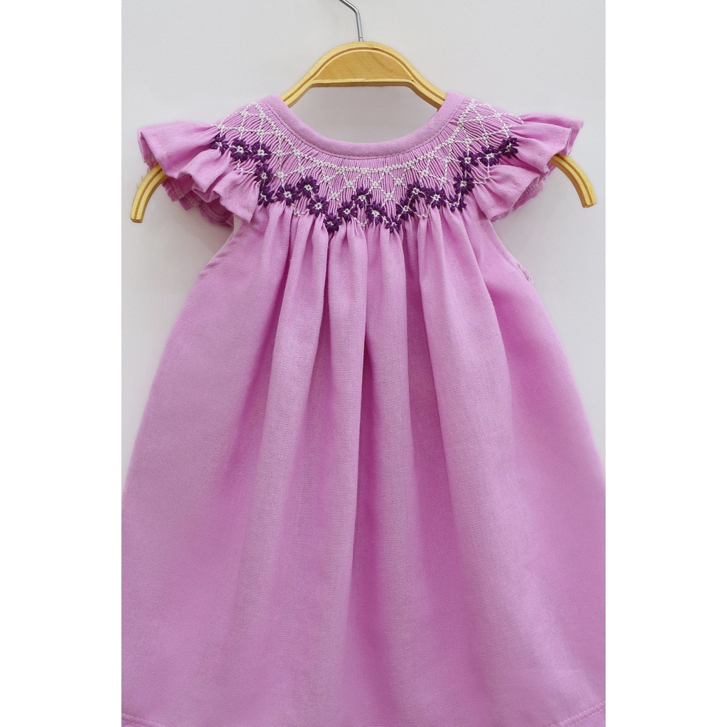 ĐẦM SMOCK ĐÔI MẸ VÀ BÉ TÍM
