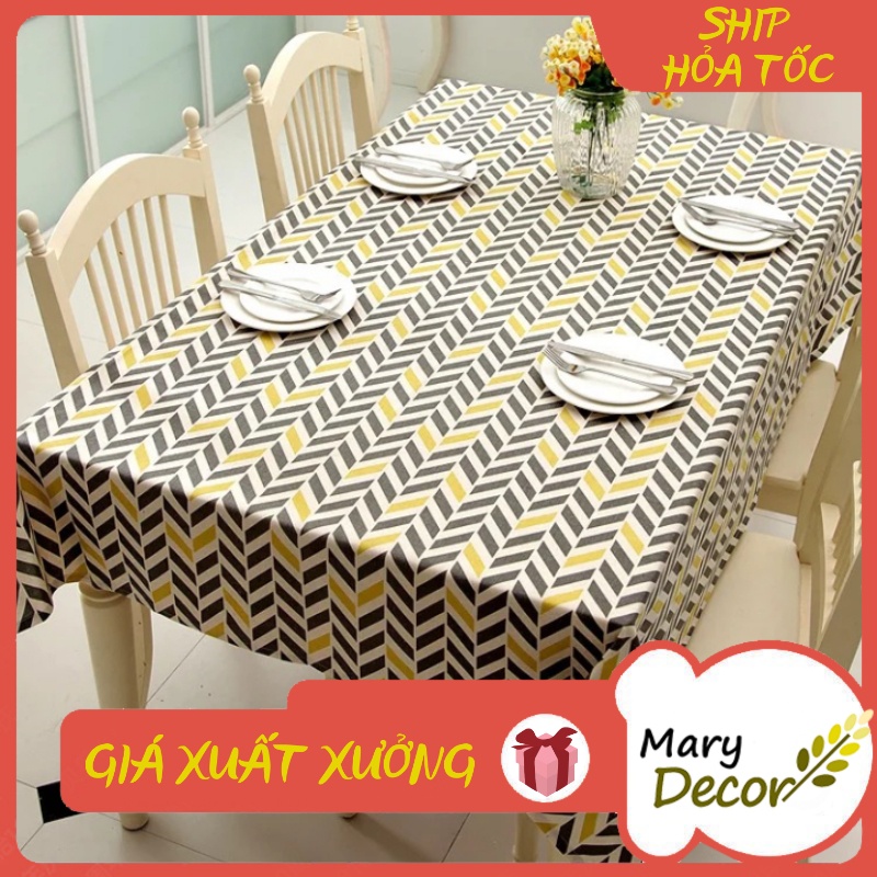 Khăn trải bàn Họa tiết Họa tiết mũi tên cách điệu viền ren (đủ kích thước) - F08